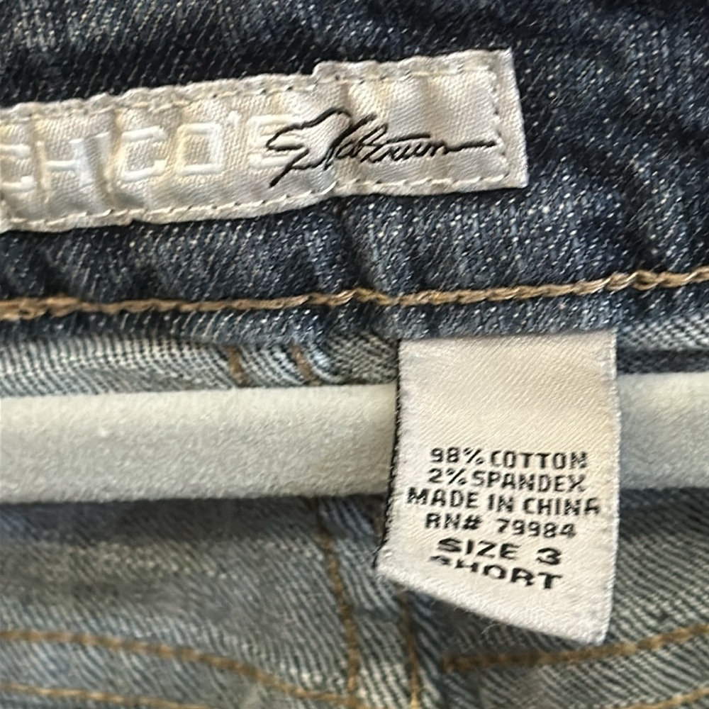 Chicos Short Platinum Denim Jeans Size 3/Large/Short - Picture 5 of 10